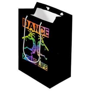 Native Americans Kokopelli - Dance Your Life 4 Medium Gift Bag