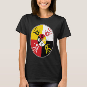 Native Americans Medicine Wheel MMIW Hand T-Shirt