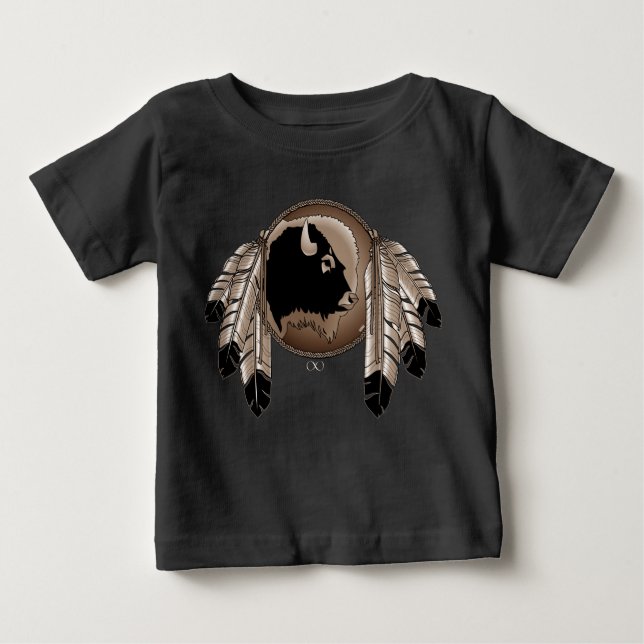 Native Art Baby Jersey Shirt Metis Wildlife Shirt (Front)