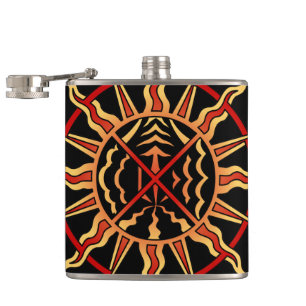 Native Art Flask Spiritual Native Art Flasks Gifts