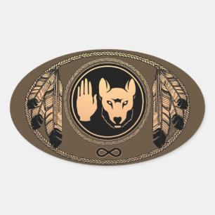 Native Art Wolf Stickers Metis Rebellion Stickers