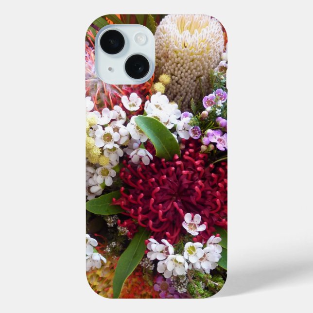 Native Australia floral flower bouquet iphone case (Back)