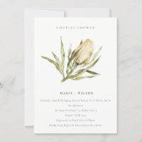 Native Banksia Watercolor Floral Couples Shower