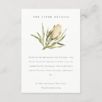 Native Banksia Watercolor Floral Wedding Details