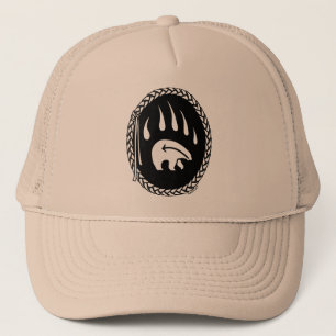 Native Bear Art Caps Hats Tribal Wildlife Art Hat