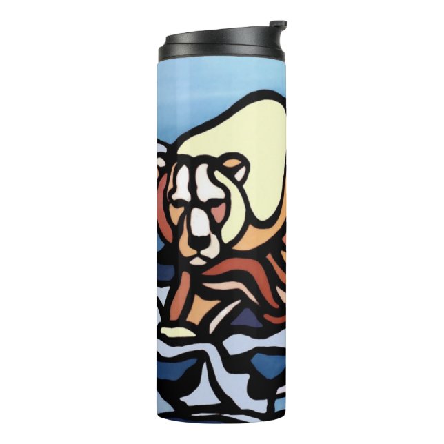 Native Bear Art Tumbler Mugs Polar Bear Drinkware  (Rotated Left)