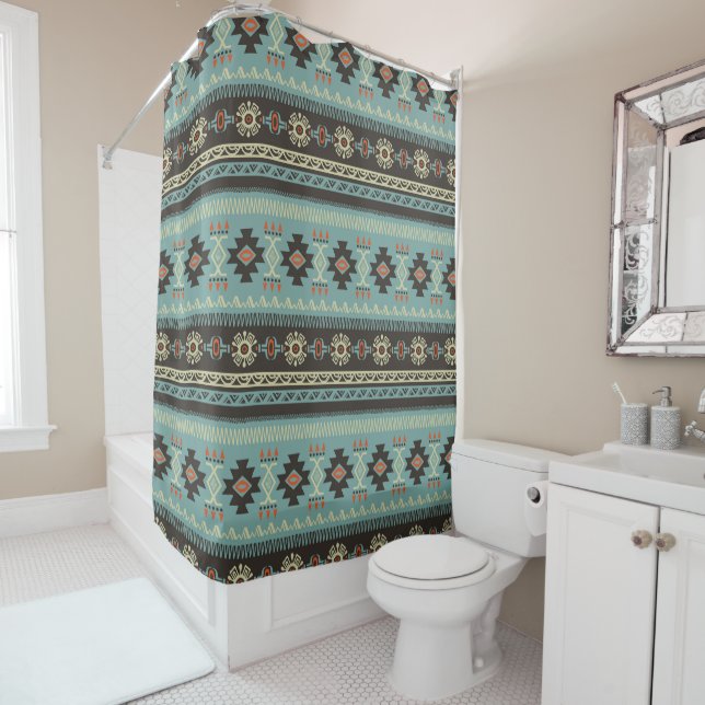 Native Blanket Pattern  Shower Curtain (In Situ)