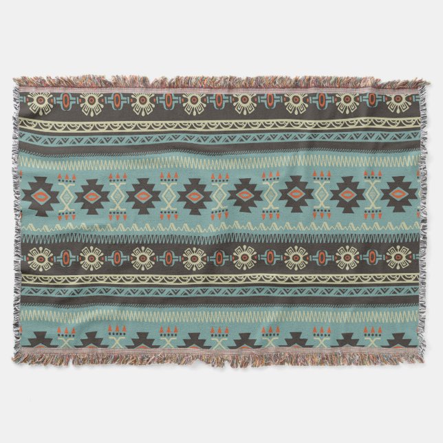 Native Blanket Pattern Throw (Front)