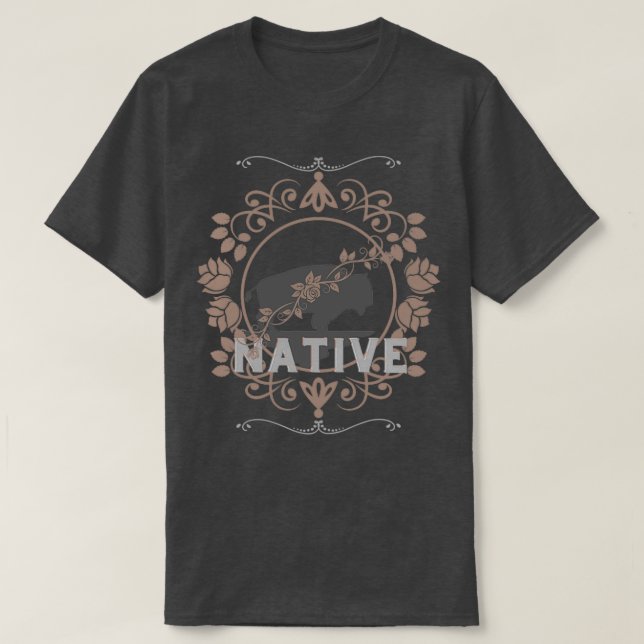 Native Buffalo  T-Shirt (Design Front)