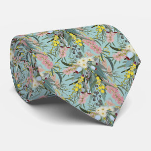 Native Bush Blooms Summer Blue Tie