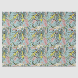 Native Bush Blooms Summer Blue Tissue Paper