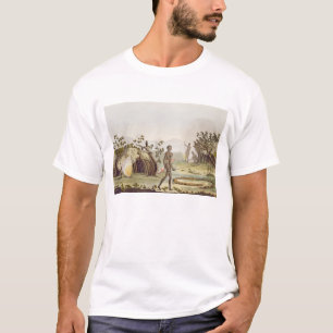 Native cabin, New Holland, plate 64 from 'Le Costu T-Shirt