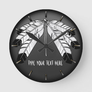 Native Clock Custom First Nation Tribe Wall Clock