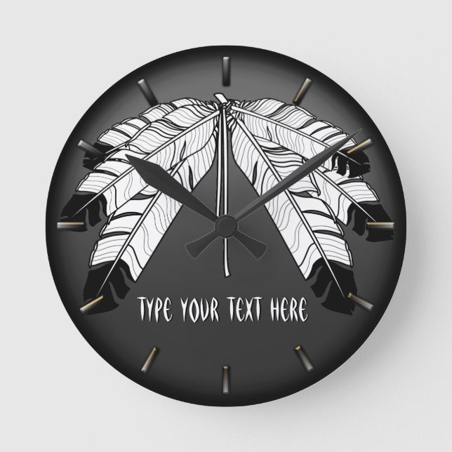 Native Clock Custom First Nation Tribe Wall Clock (Front)