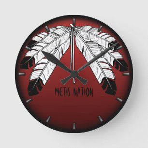 Native Clock Custom First Nation Tribe Wall Clock