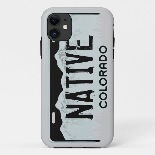 Native Colorado black license plate iphone 5 case (Back)