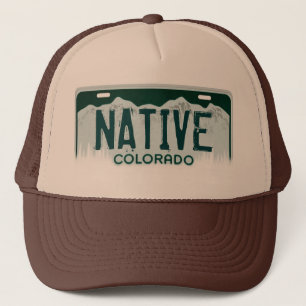 Native Colorado license plate souvenir hat