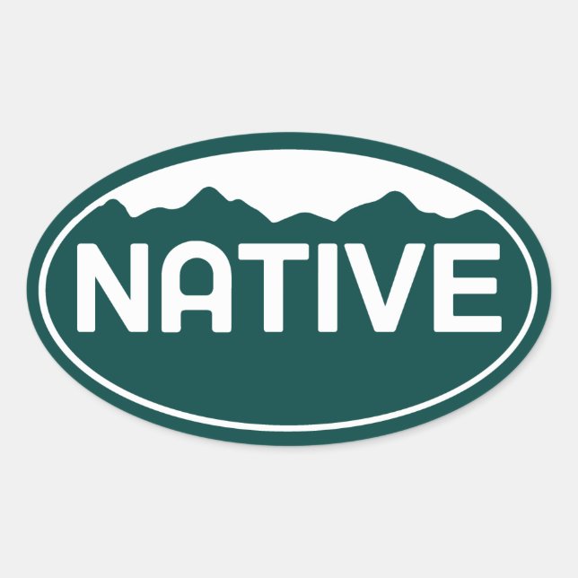 Native Colorado Oval Sticker (Front)