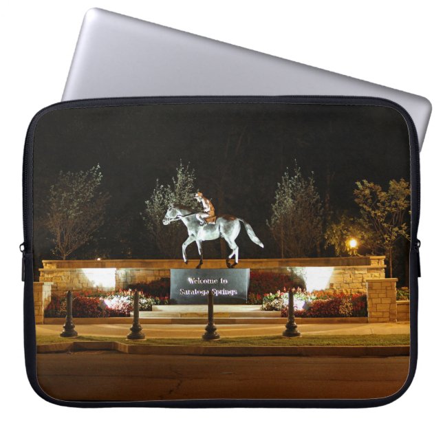Native Dancer Horse Statue Saratoga Laptop Case (Front)