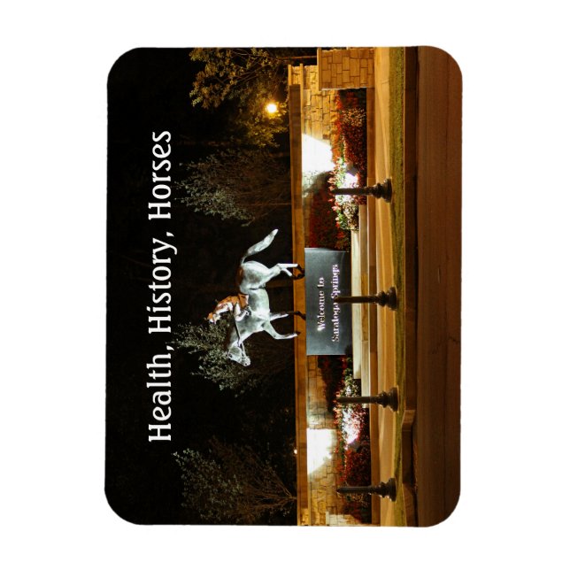 Native Dancer Horse Statue Saratoga Magnet (Vertical)