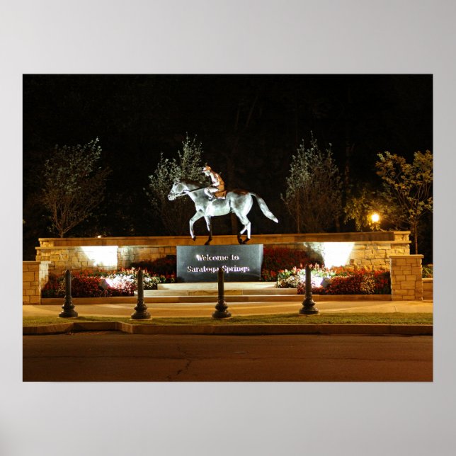 Native Dancer Horse Statue Saratoga Poster (Front)