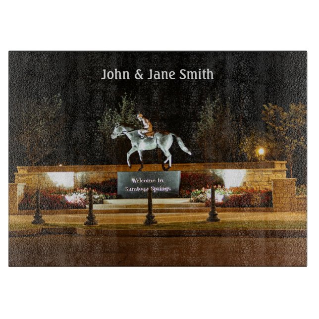 Native Dancer Statue Saratoga Cutting Board (Front)