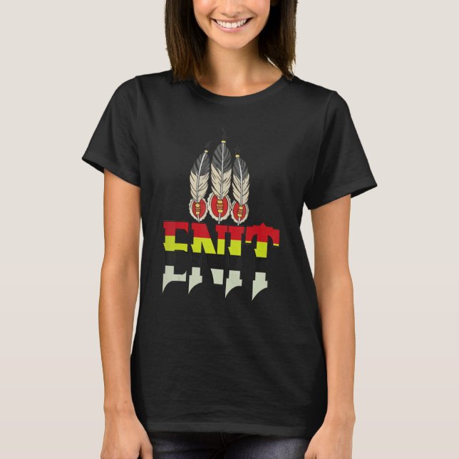 Native  ENIT Feather Indian Native American T-Shirt (Front)