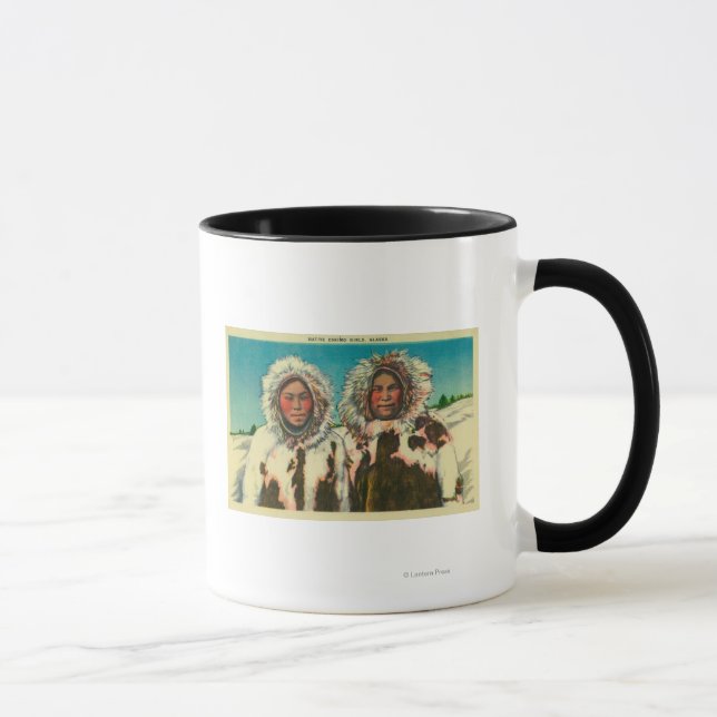 Native Eskimo Girls in AlaskaState Mug (Right)
