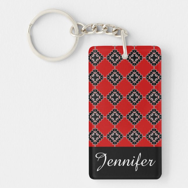 Native ethnic pattern key ring (Front)