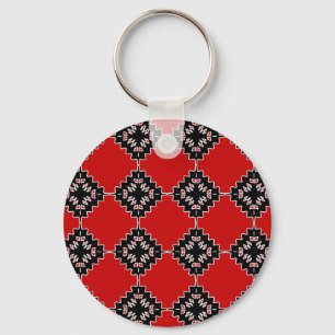 Native ethnic pattern key ring