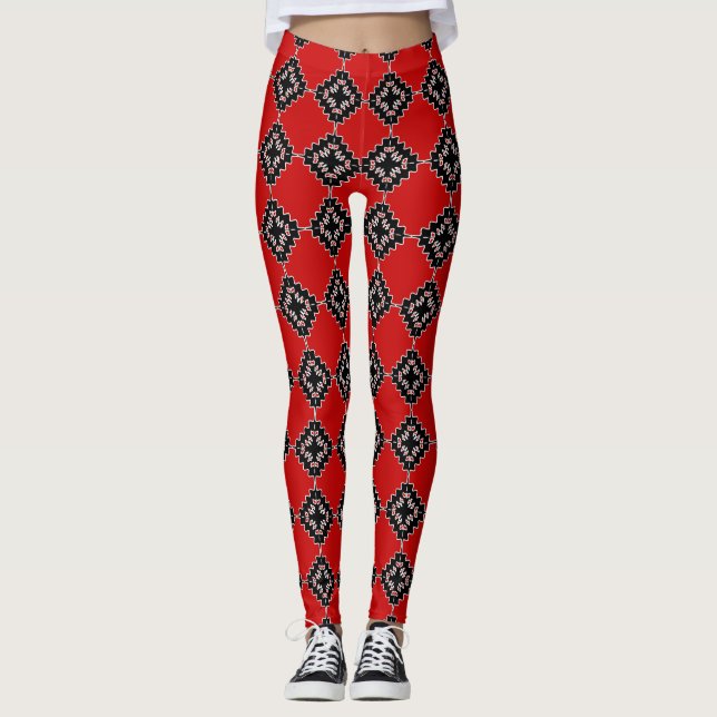 Native ethnic pattern leggings (Front)