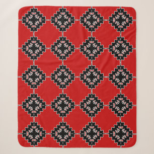 Native ethnic pattern sherpa blanket