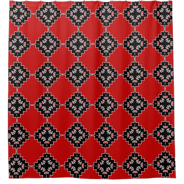 Native ethnic pattern shower curtain (Front)