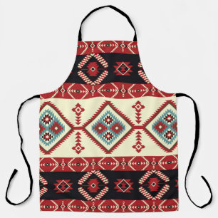 Native fabric. Geometric design kilim. Ethnic trib Apron