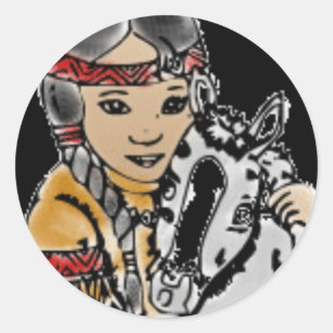 Native Friends Classic Round Sticker