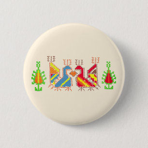Native Geometric Pattern Round Badge