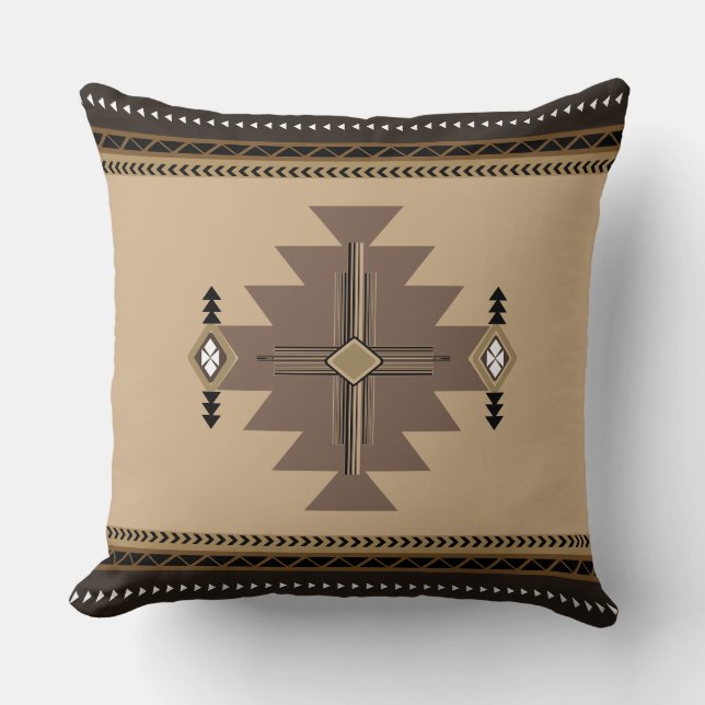 Native Geometric Throw Pillow (Front)