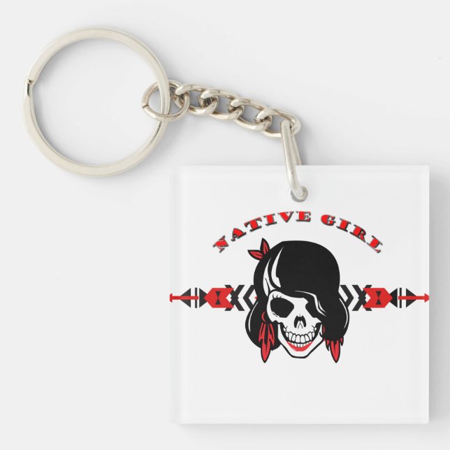 Native Girl Key Ring (Front)