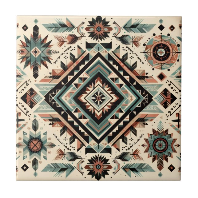 Native Inspiration  Ceramic Tile (Front)
