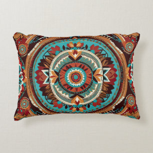 Native Inspired Geometric Decorative Cushion