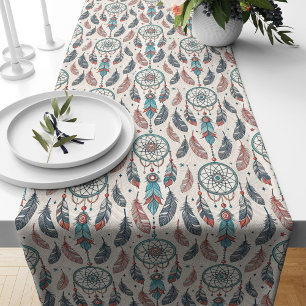 Native-Inspired Table Runner Dreamcatcher Print