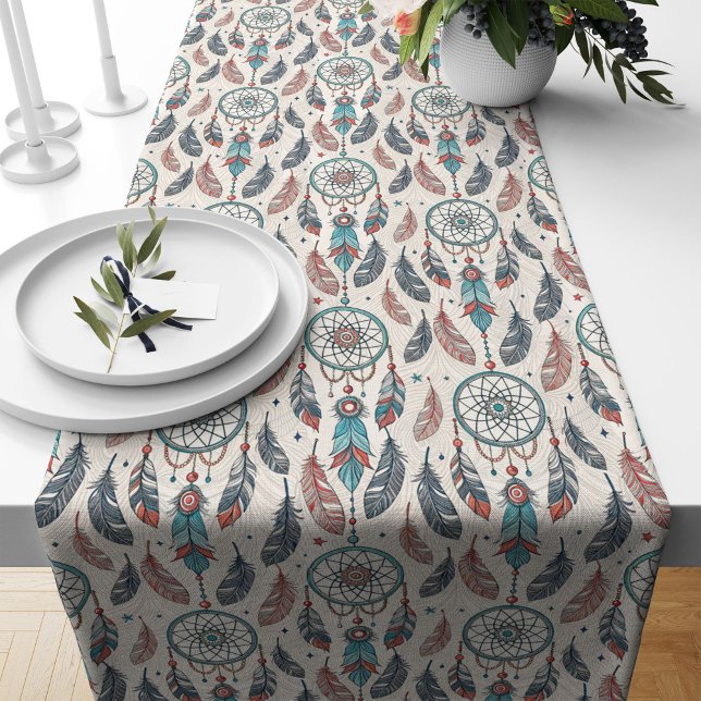 Native-Inspired Table Runner Dreamcatcher Print (Native-Inspired Table Runner Dreamcatcher Print)
