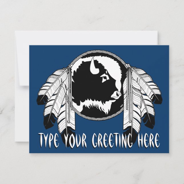 Native Invitations Personalised Native Art Cards (Front)