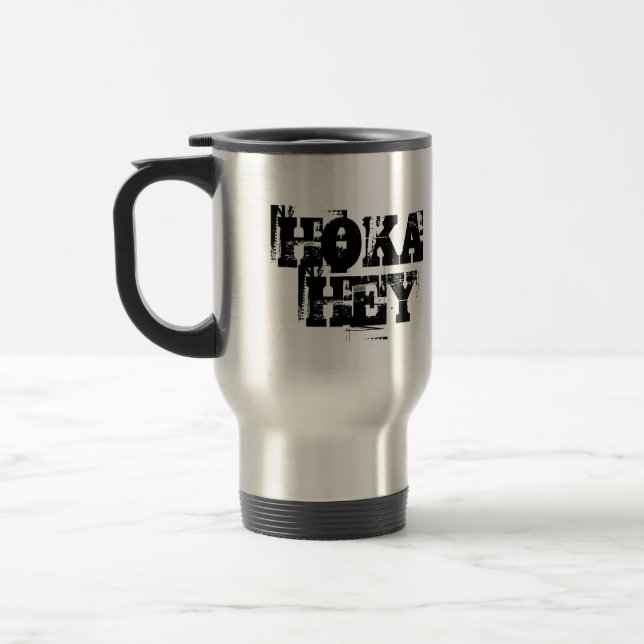 Native Man Standing Bear Travel Mug (Left)