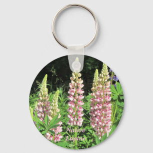 Native Minnesota Pink Lupine Key Ring