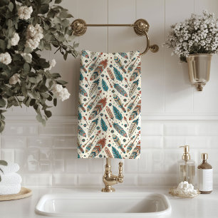 Native Motif Towel Elegant Tribal Bath Accent
