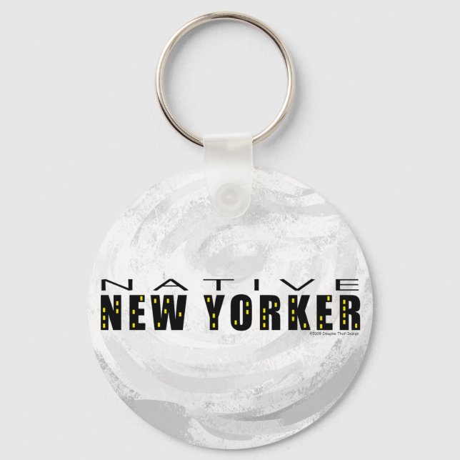 Native New Yorker black Key Ring (Front)