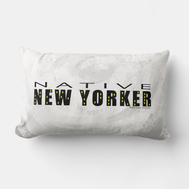Native New Yorker black Lumbar Cushion (Front)