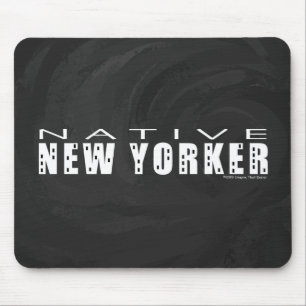 Native New Yorker black Mouse Pad