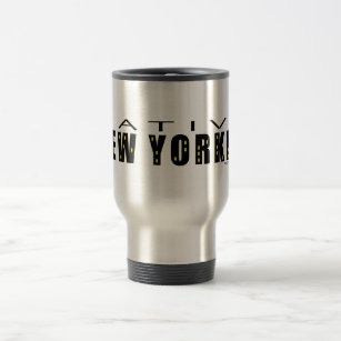 Native New Yorker black Travel Mug